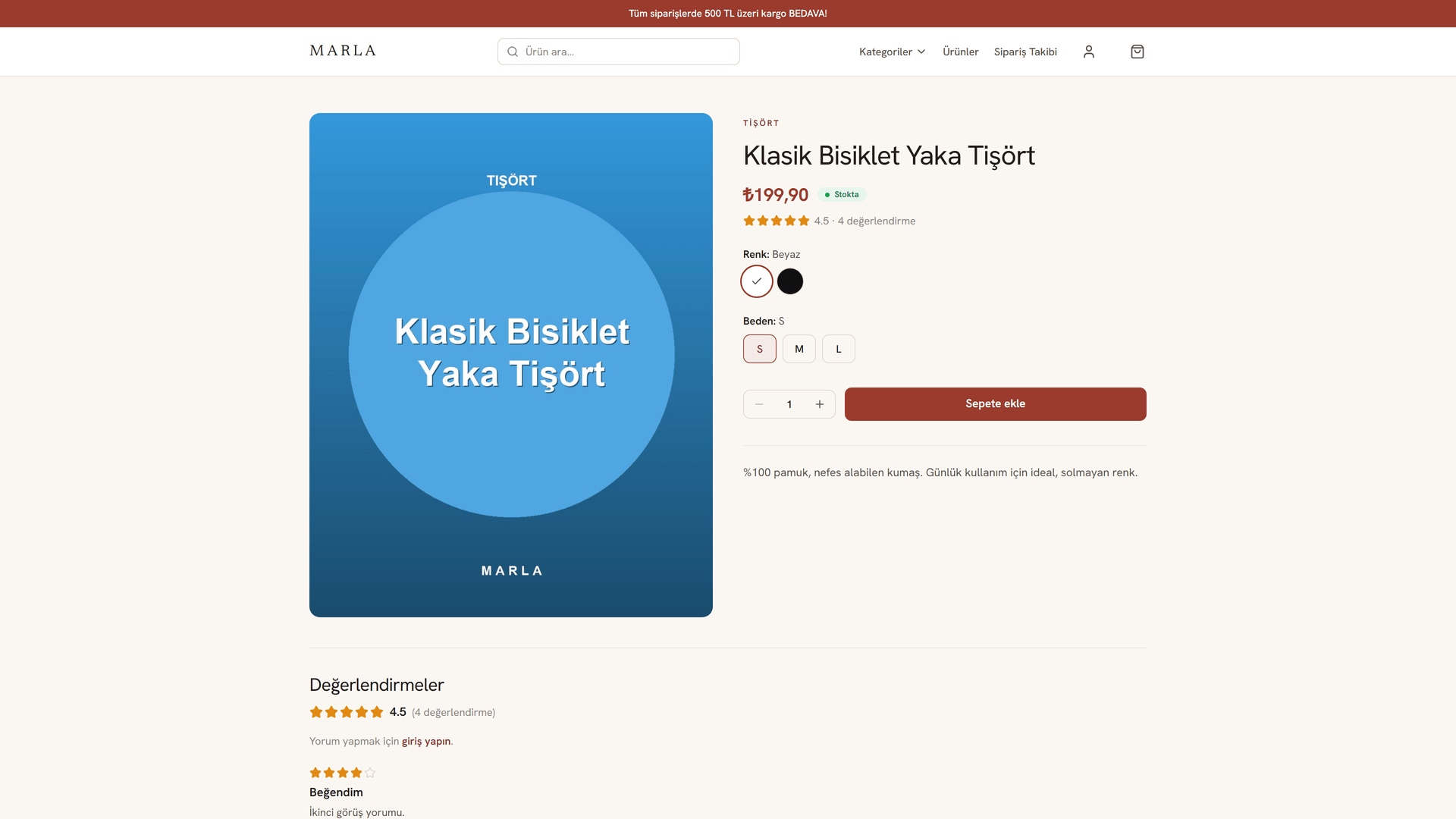 Dukan e-ticaret mağazası — ürün detay