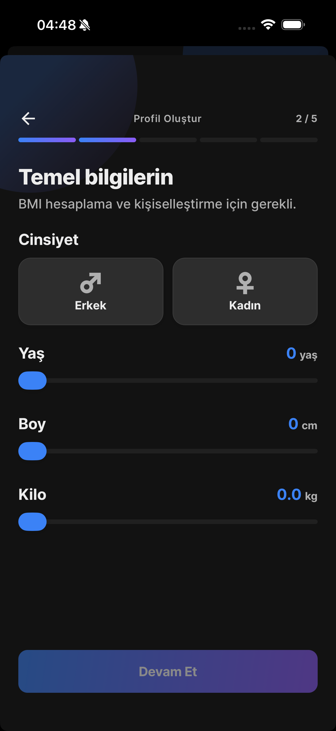 GymBot yapay zeka antrenman uygulaması — ekran 8